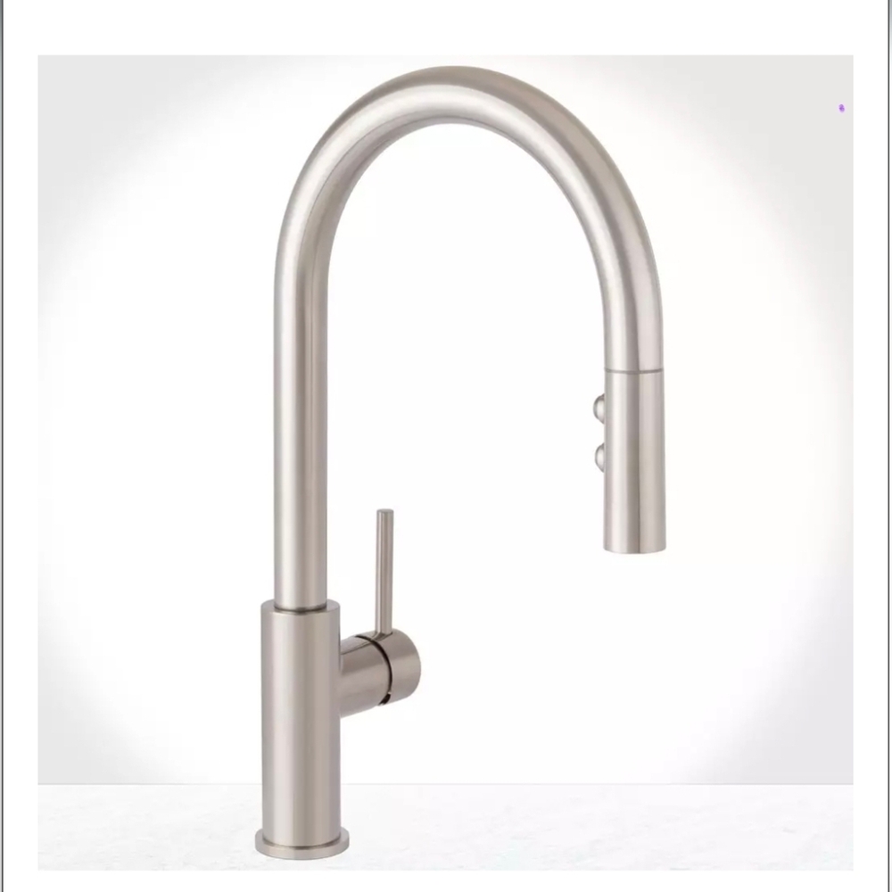 Miseno Mia Single Handle Pull Down Kitchen Faucet in Stainless Steel NIB